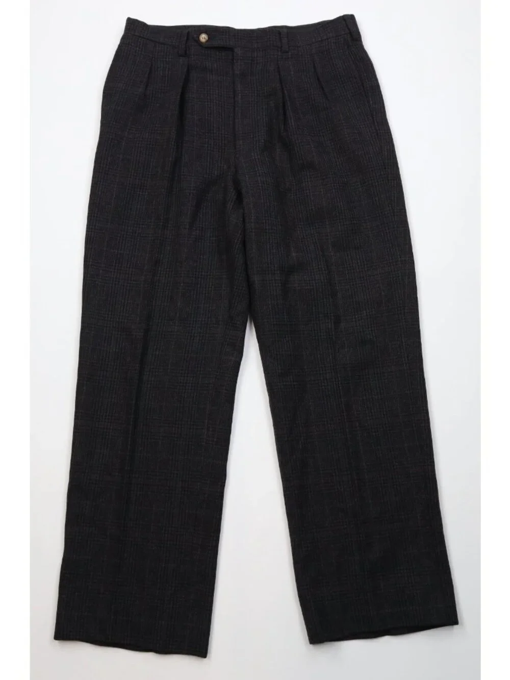 Vtg 70s Jos A Bank Mens 40R 2 Piece Heavy Wool Tweed Suit Houndstooth 32x30 USA